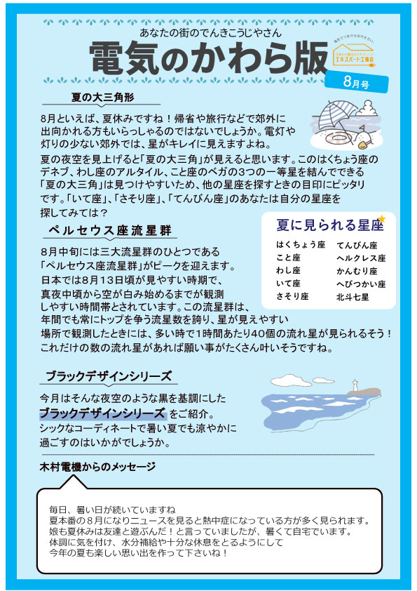暑い夏でも涼やかな【ブラックデザインシリーズ】のご紹介