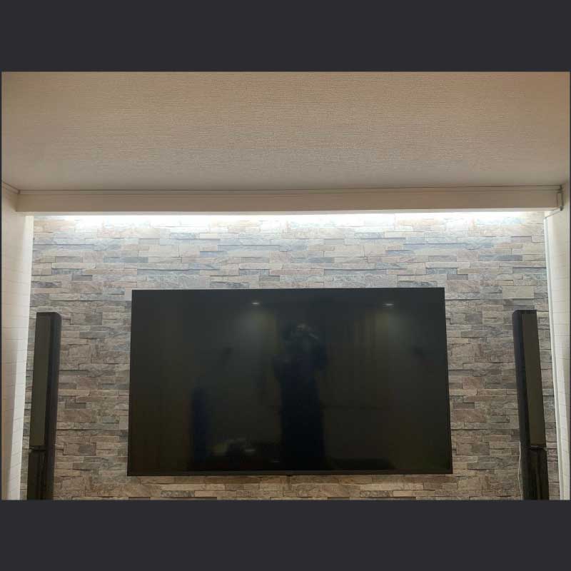 壁掛けテレビ設置・LED照明器具工事の事例 2022.05.18