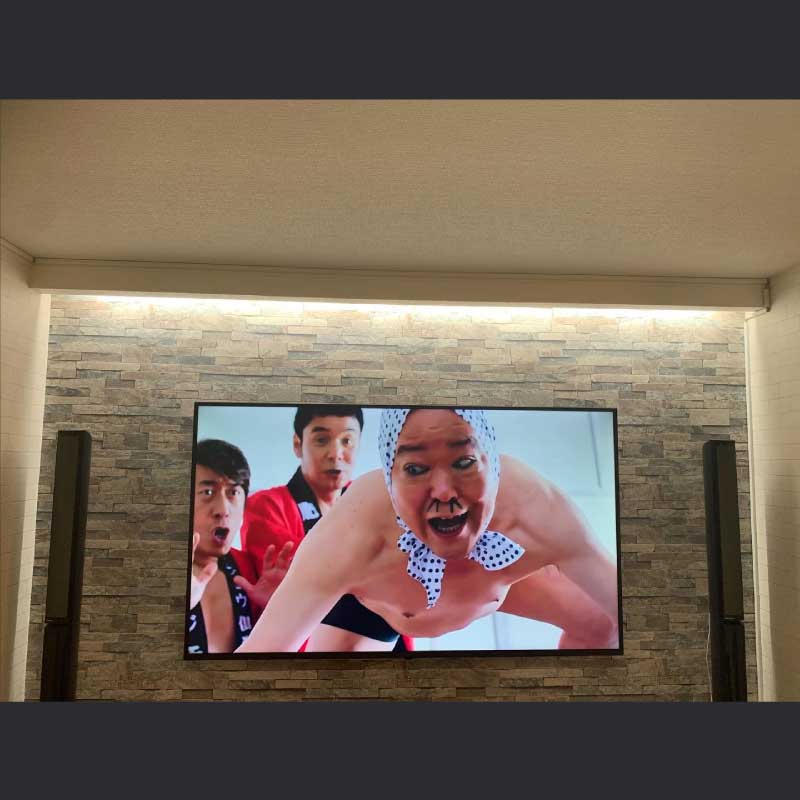 壁掛けテレビ設置・LED照明器具工事の事例 2022.05.18