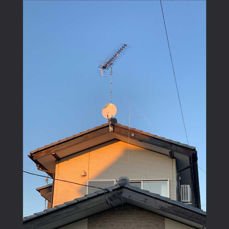 UHF＆BSアンテナ工事01　2022.01.22