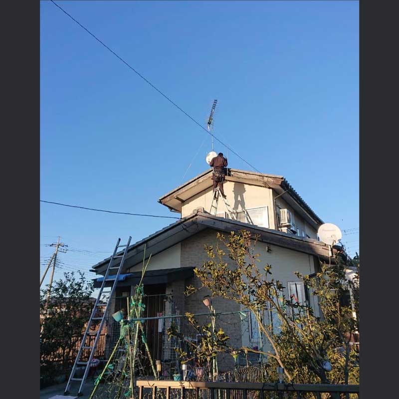 UHF＆BSアンテナ工事08　2022.01.22
