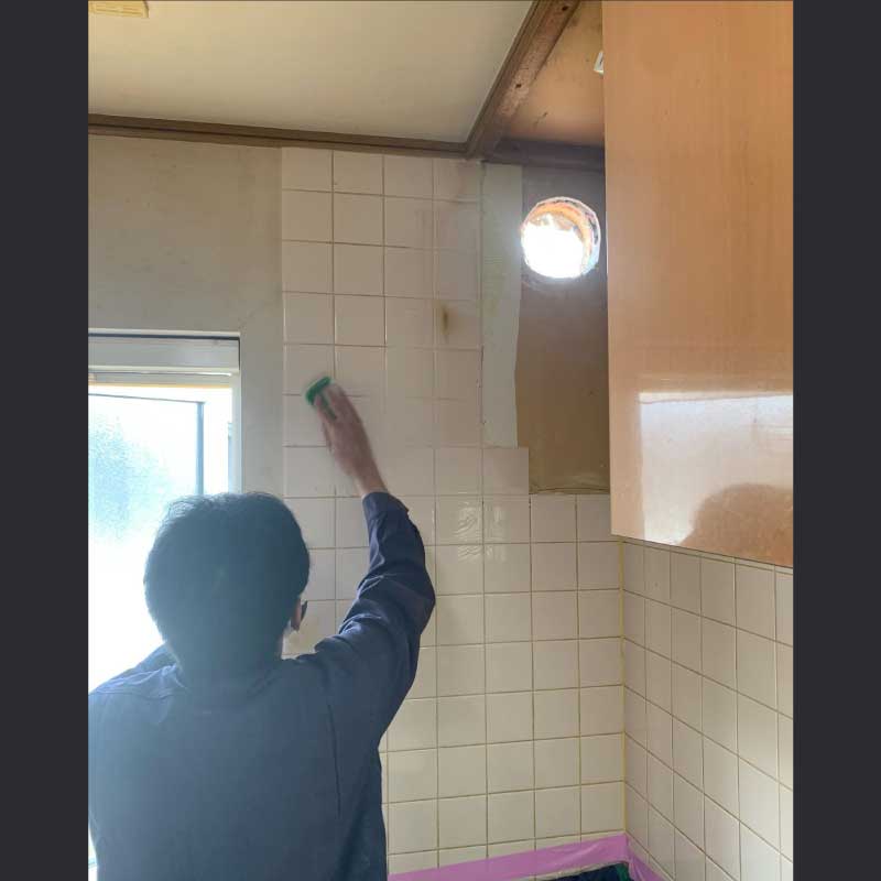 洗浄機能付きレンジフード交換工事05 2022.04.26