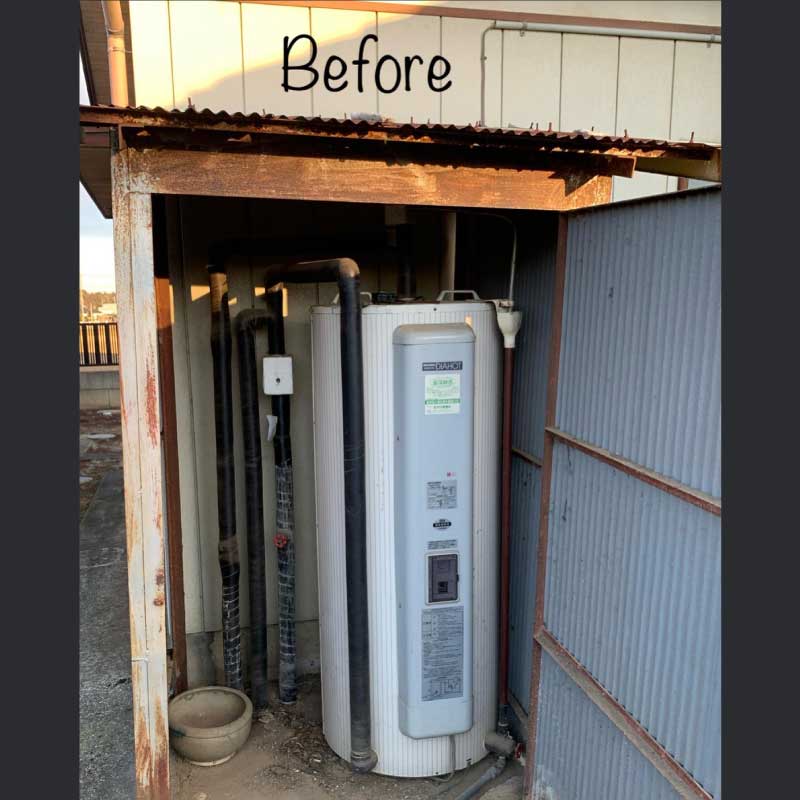 電気温水器交換工事の事例　2022.03.12